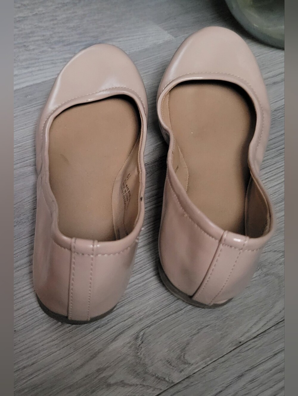 Mossimo Glossy Patent Leather Nude Cream Round Toe Ballet Flats, US 6.5 EU 37 - Picture 11 of 14